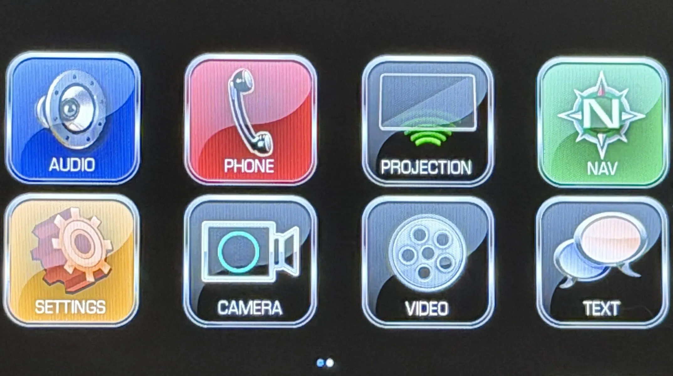GM HMI display after full feature unlock with previously locked infotainment features enabled