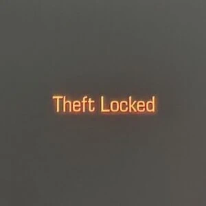 GM HMI display showing the theft lock screen before module reprogramming