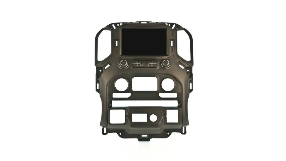 OEM GM 8 inch replacement infotainment touch screen assembly with trim surround for 2019-2022 Chevrolet Silverado 1500 and 2020-2023 Silverado HD (T1), heated seat version