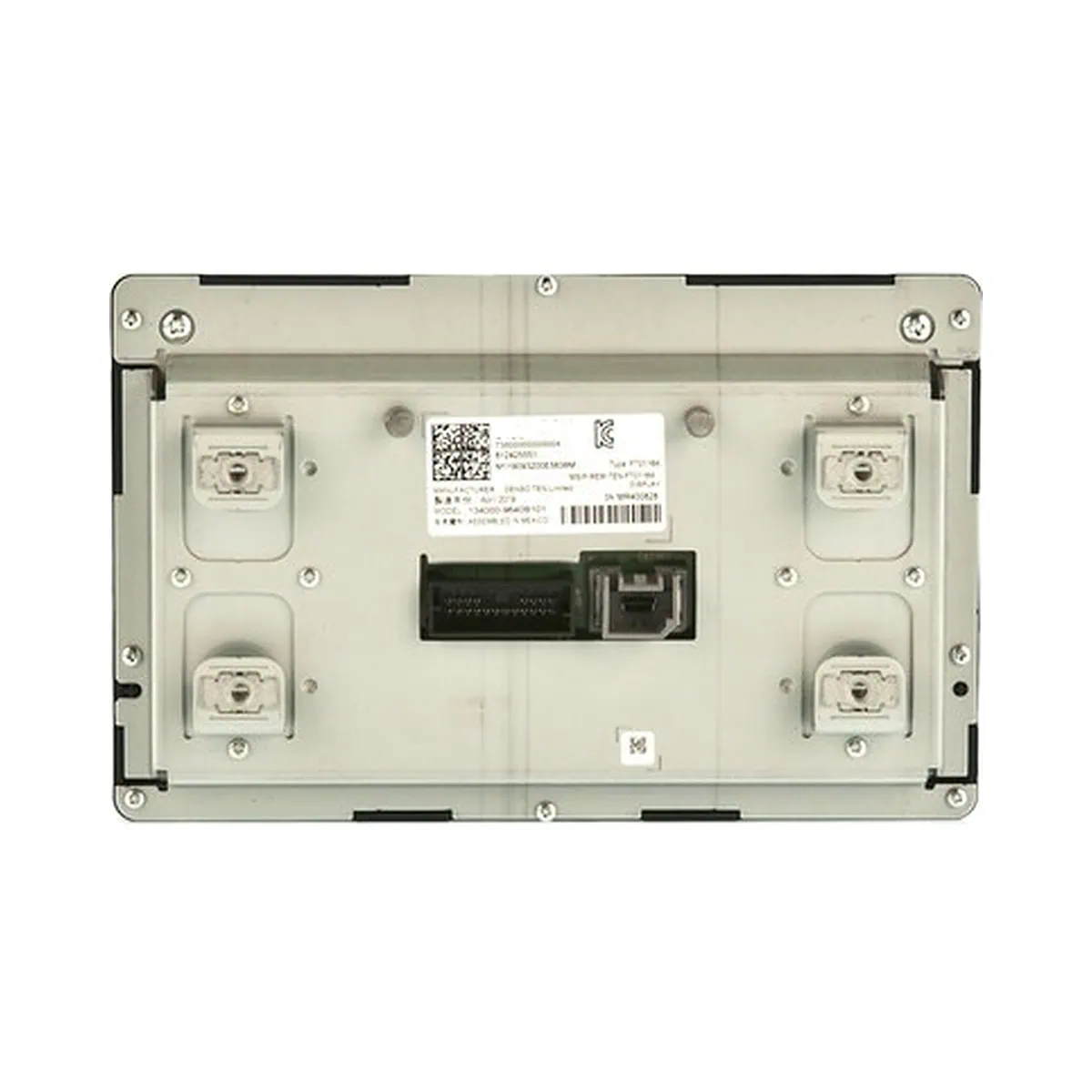 Back of the OEM GM 7 inch IOR (UIR) touch screen display panel, showing the connectors and factory label