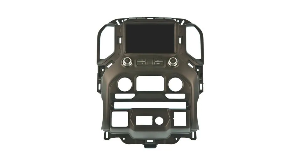 OEM GM 8 inch replacement infotainment touch screen assembly with trim surround for 2019-2022 GMC Sierra 1500 and 2020-2023 Sierra HD (T1), heated seat version